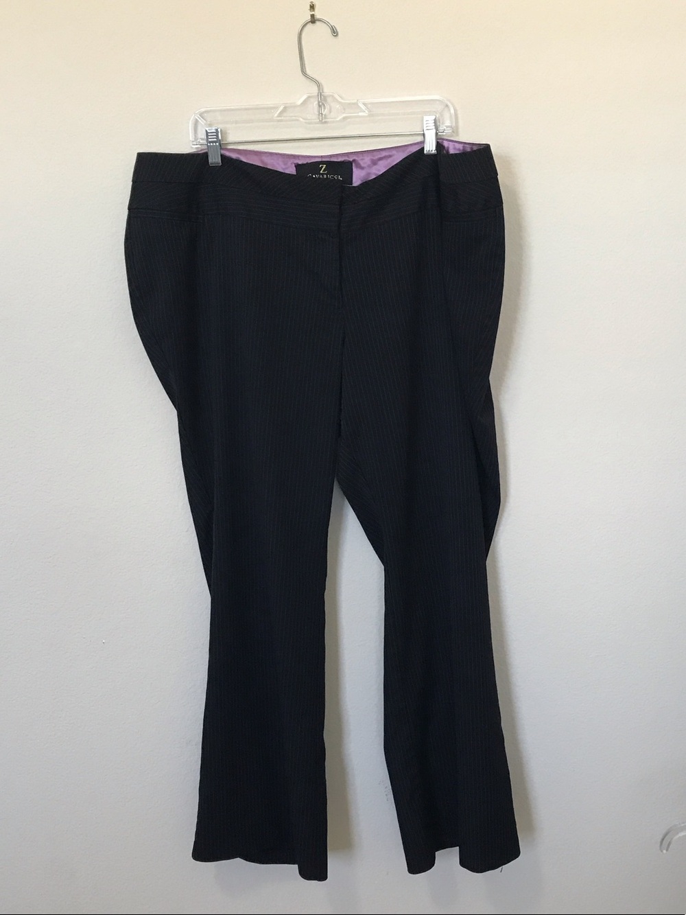 Z. Cavaricci Black Pinstripe Men’s Dress Pants